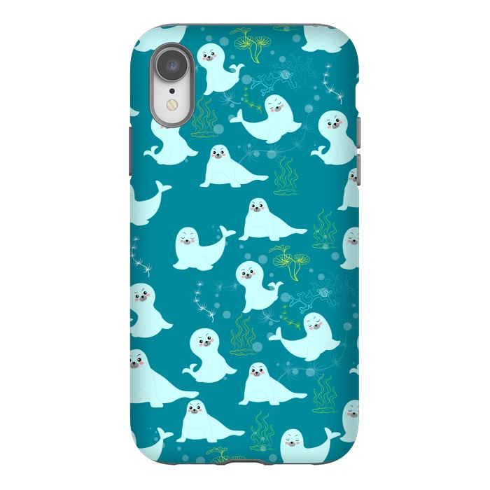 iPhone Xr StrongFit happy seagulls  by MALLIKA