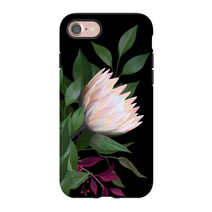 iPhone 7 StrongFit Painted Protea by Elzbieta Malyska