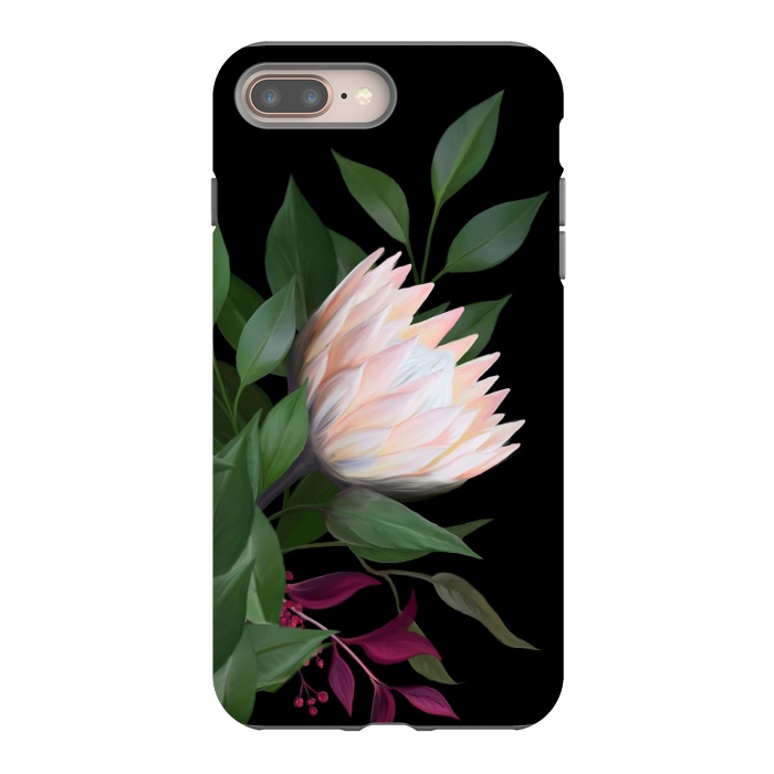 iPhone 7 plus StrongFit Painted Protea by Elzbieta Malyska