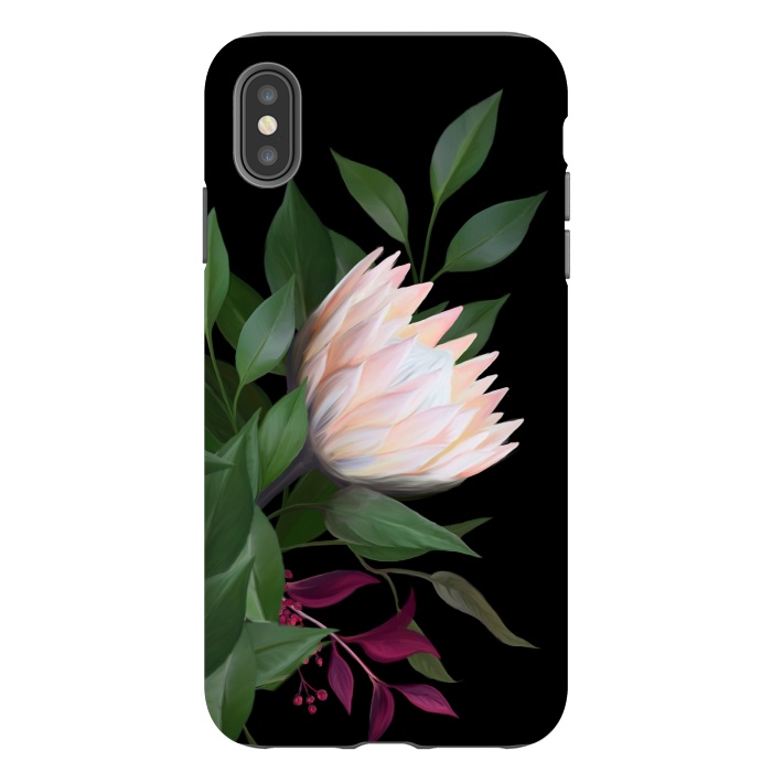 iPhone Xs Max StrongFit Painted Protea by Elzbieta Malyska