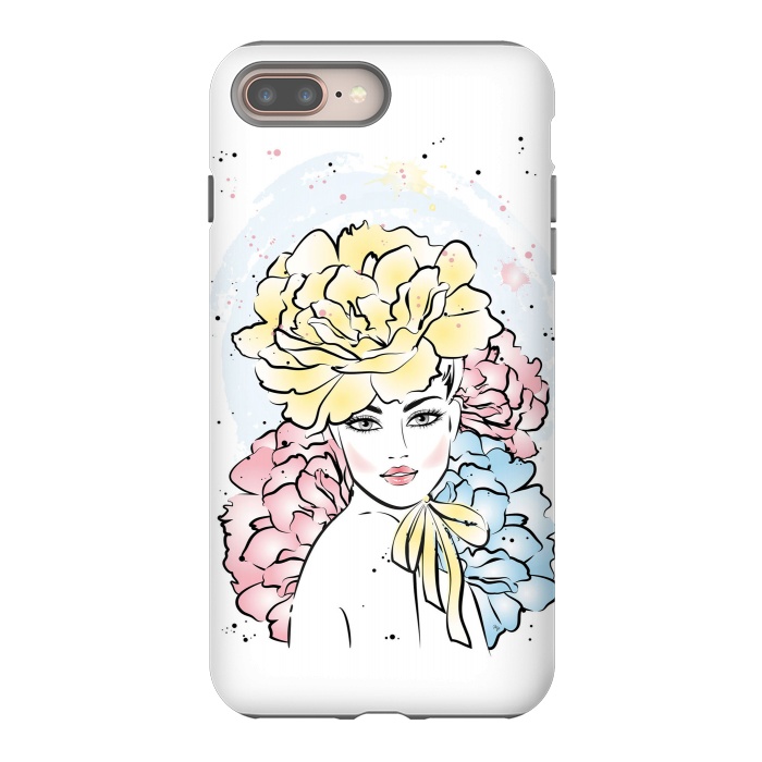iPhone 7 plus StrongFit Romantic floral Lady by Martina