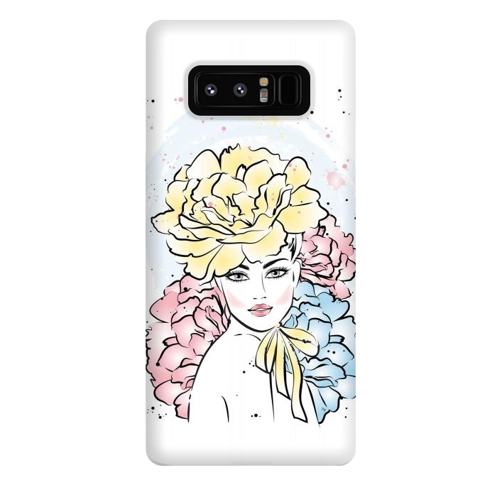 Galaxy Note 8 StrongFit Romantic floral Lady by Martina