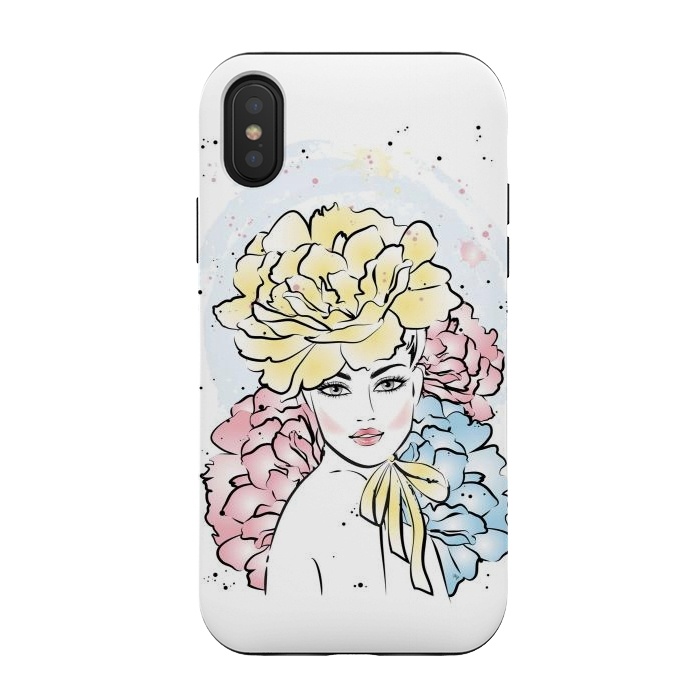 iPhone Xs / X StrongFit Romantic floral Lady by Martina