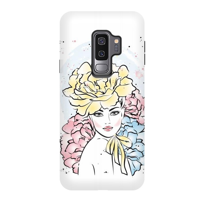 Galaxy S9 plus StrongFit Romantic floral Lady by Martina