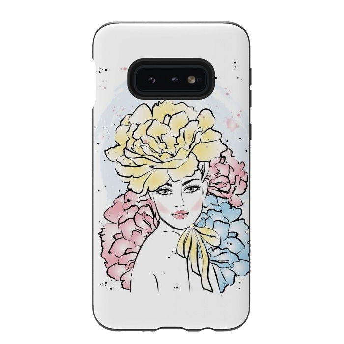 Galaxy S10e StrongFit Romantic floral Lady by Martina