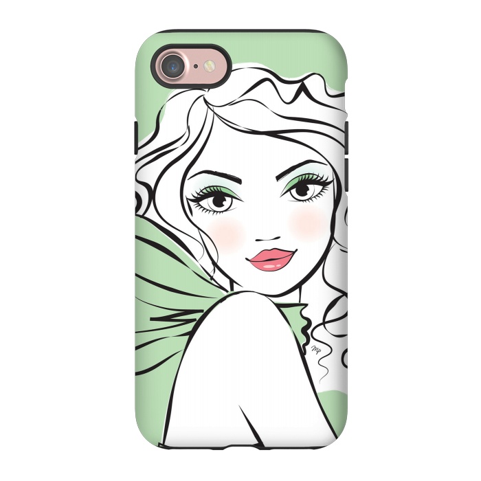 iPhone 7 StrongFit Green Girl by Martina