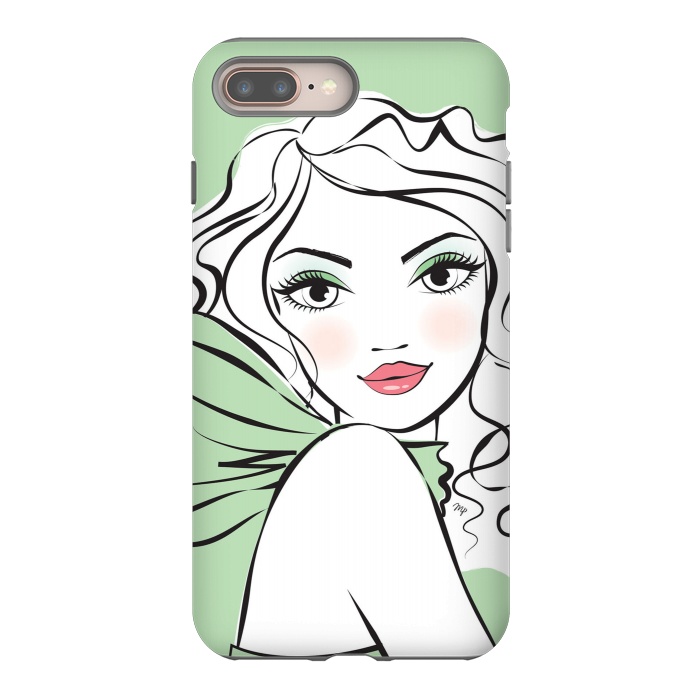 iPhone 7 plus StrongFit Green Girl by Martina