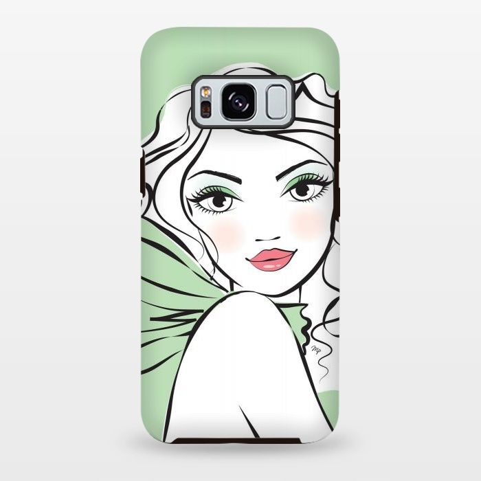 Galaxy S8 plus StrongFit Green Girl by Martina