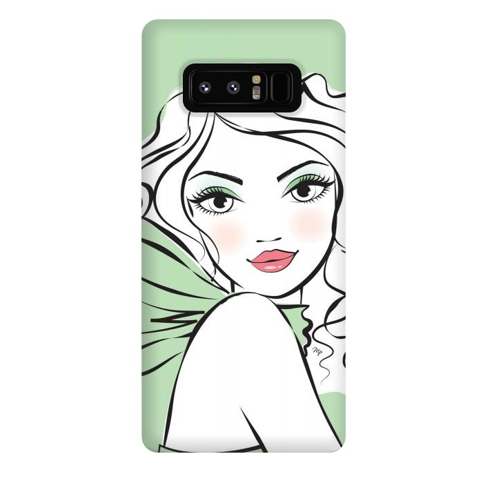 Galaxy Note 8 StrongFit Green Girl by Martina