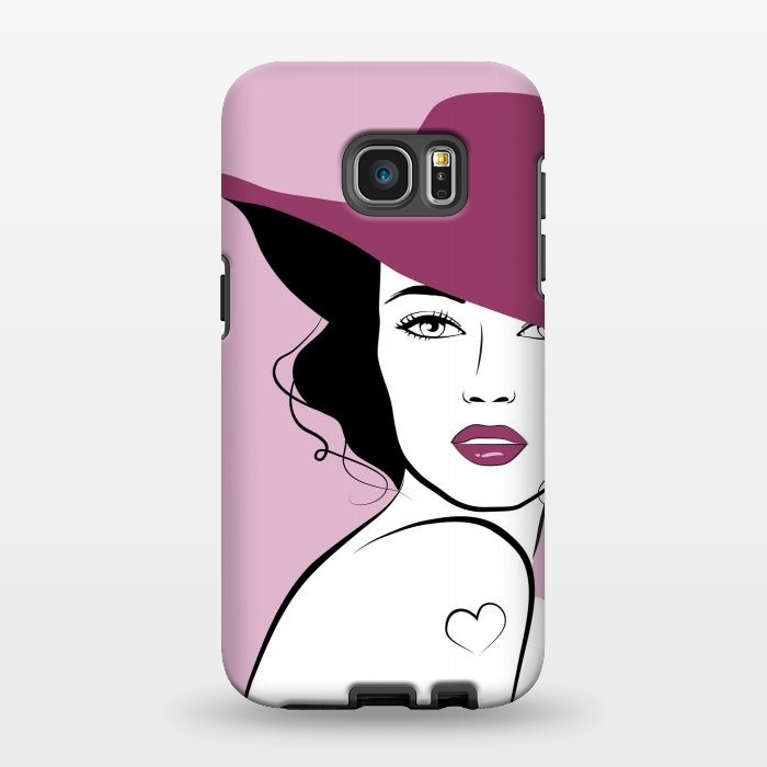 Galaxy S7 EDGE StrongFit Woman in a hat by Martina