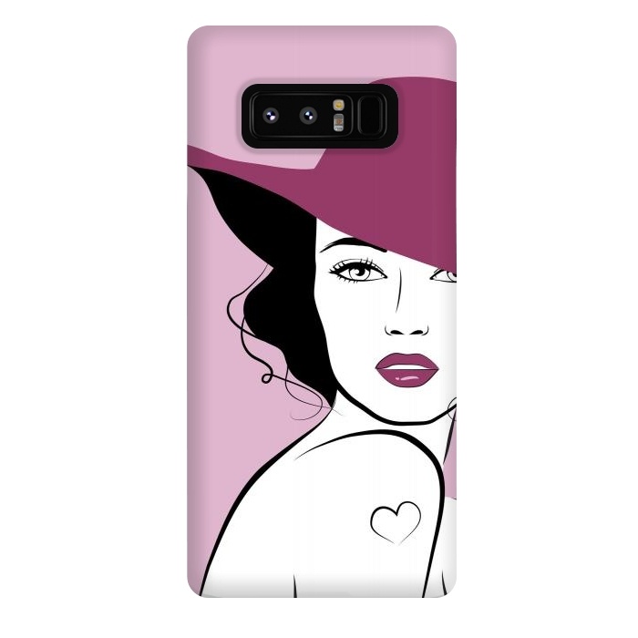 Galaxy Note 8 StrongFit Woman in a hat by Martina