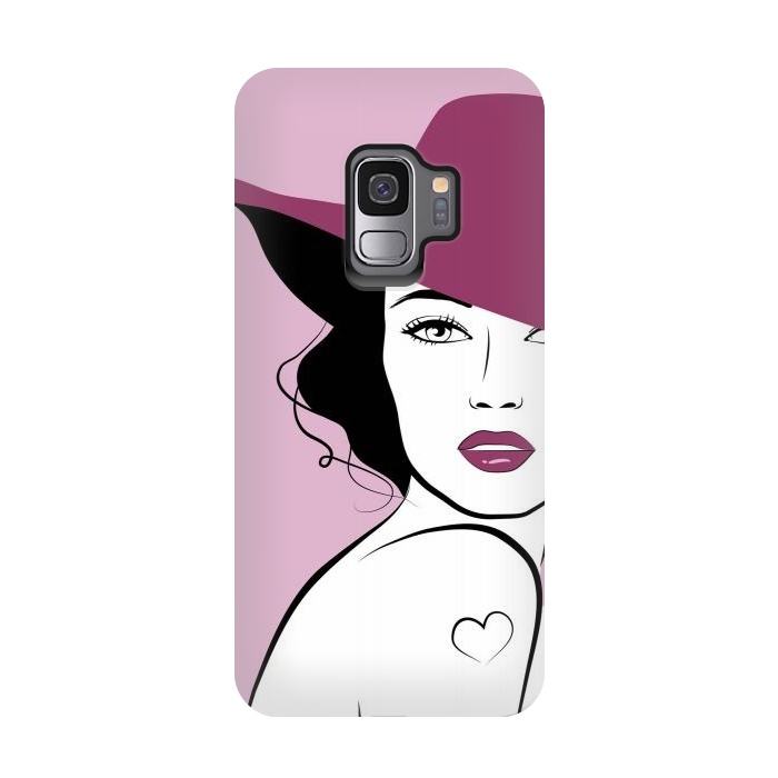 Galaxy S9 StrongFit Woman in a hat by Martina