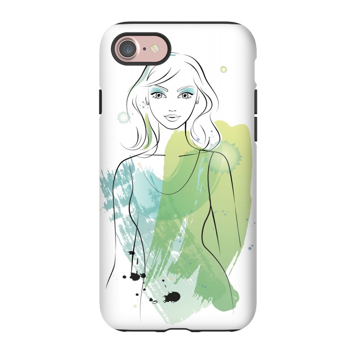 iPhone 7 StrongFit Watercolour girl by Martina
