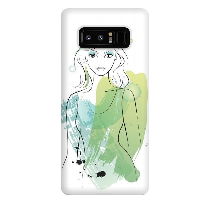Galaxy Note 8 StrongFit Watercolour girl by Martina