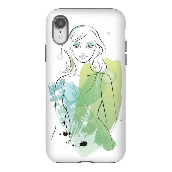 iPhone Xr StrongFit Watercolour girl by Martina