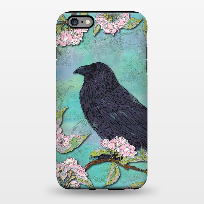 iPhone 6/6s plus StrongFit Raven & Apple Blossom by Lotti Brown