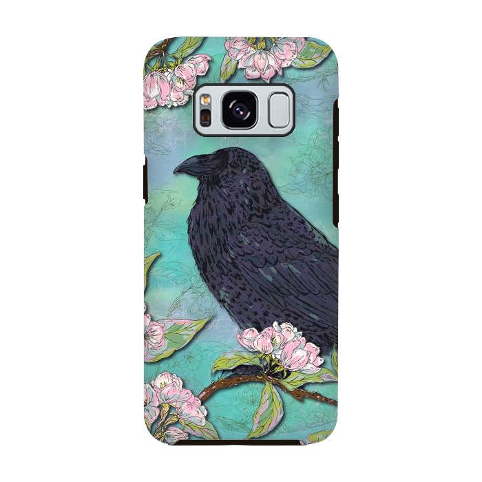Galaxy S8 StrongFit Raven & Apple Blossom by Lotti Brown