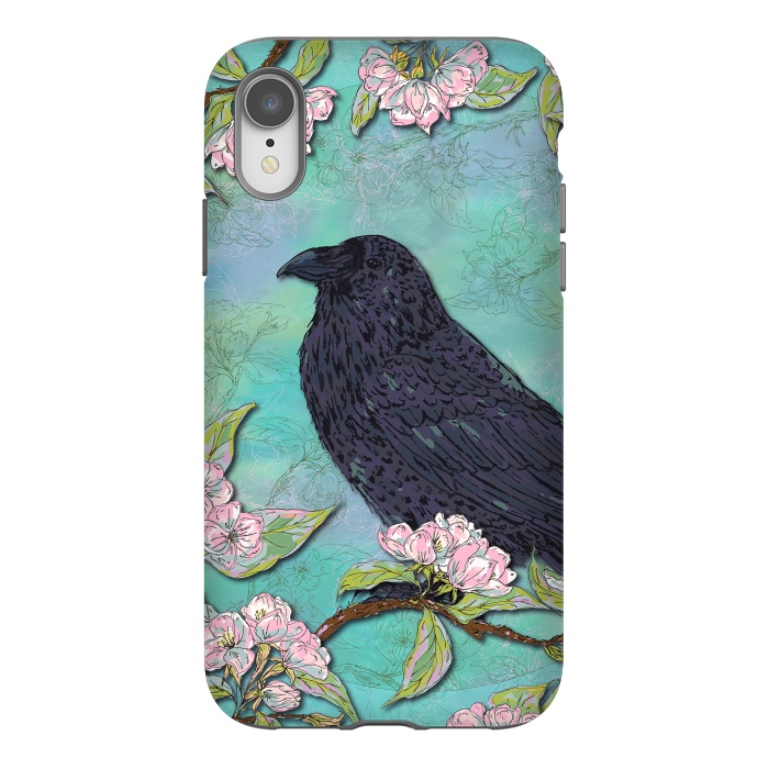 iPhone Xr StrongFit Raven & Apple Blossom by Lotti Brown