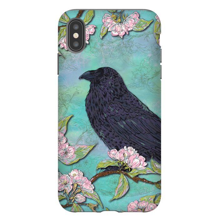 iPhone Xs Max StrongFit Raven & Apple Blossom by Lotti Brown
