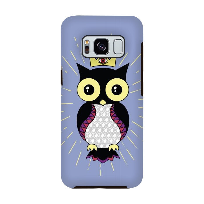 Galaxy S8 StrongFit All seeing owl by Laura Nagel