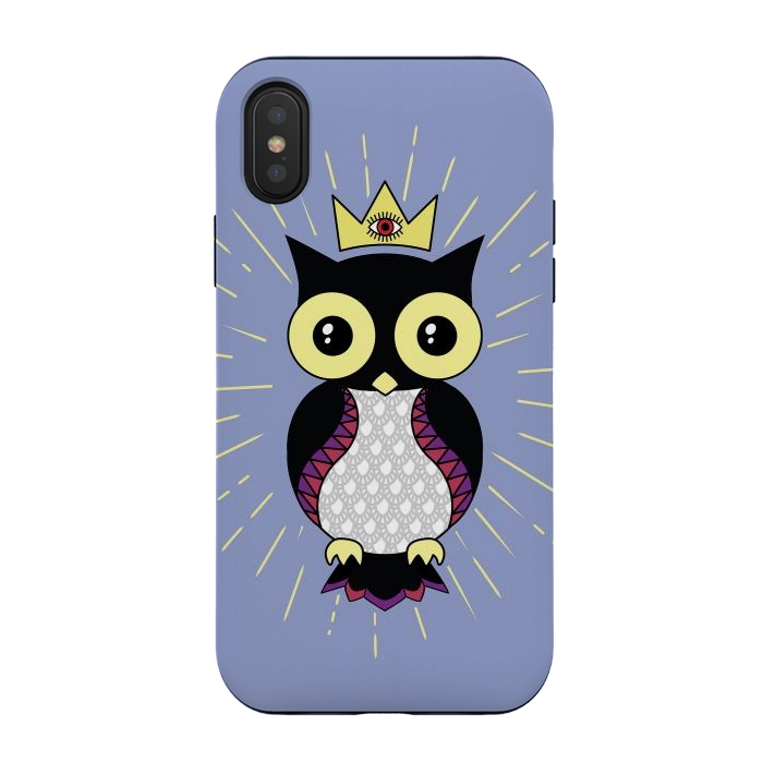 iPhone Xs / X StrongFit All seeing owl by Laura Nagel