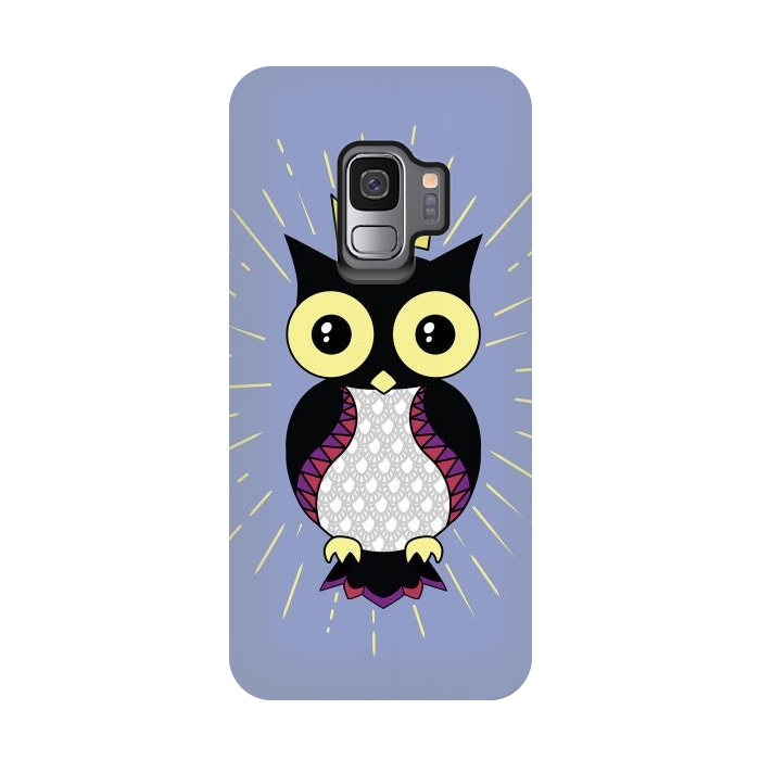 Galaxy S9 StrongFit All seeing owl by Laura Nagel