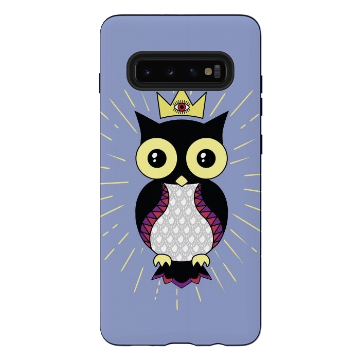Galaxy S10 plus StrongFit All seeing owl by Laura Nagel