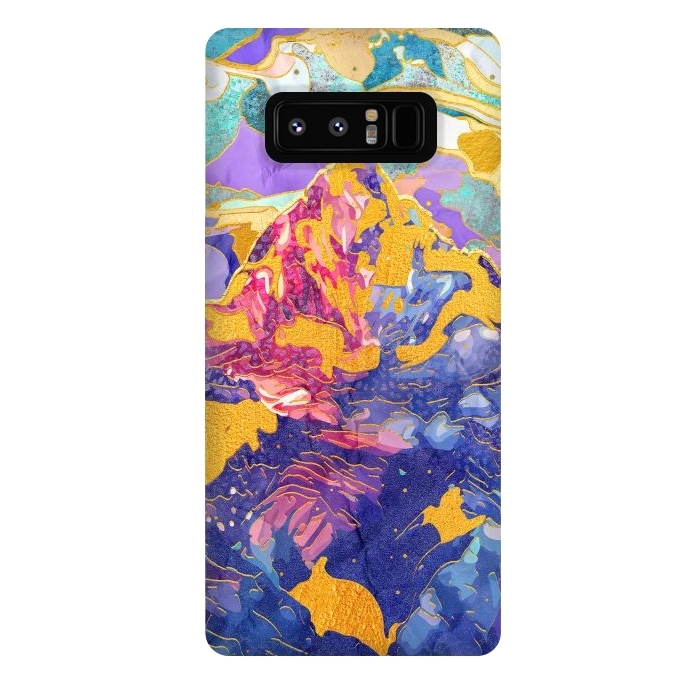 Galaxy Note 8 StrongFit Dreamy Mountain - Illustration II by Art Design Works