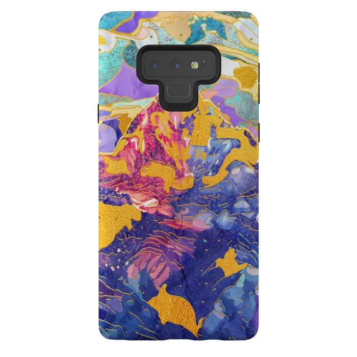 Galaxy Note 9 StrongFit Dreamy Mountain - Illustration II by Art Design Works
