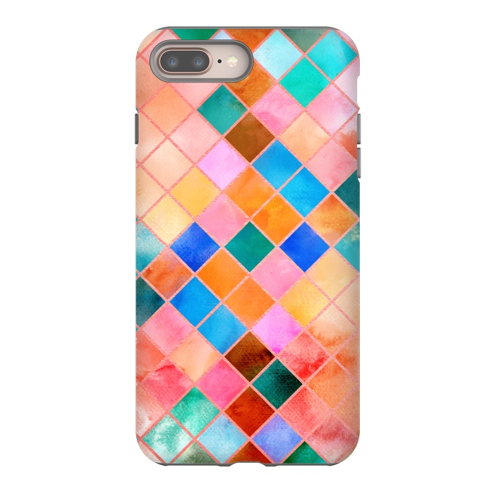 iPhone 7 plus StrongFit Stylish Watercolor Pattern by Art Design Works