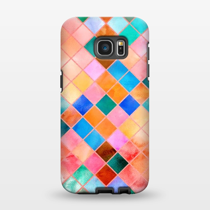 Galaxy S7 EDGE StrongFit Stylish Watercolor Pattern by Art Design Works