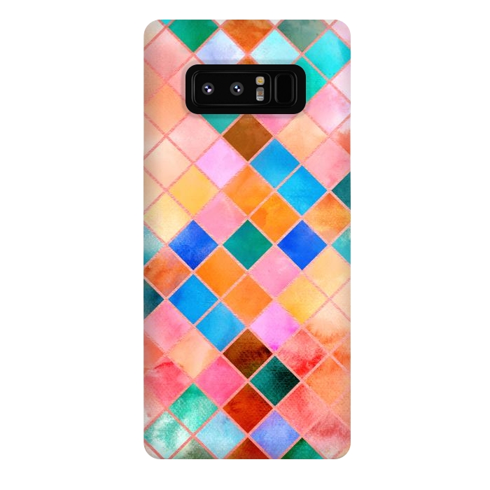 Galaxy Note 8 StrongFit Stylish Watercolor Pattern by Art Design Works