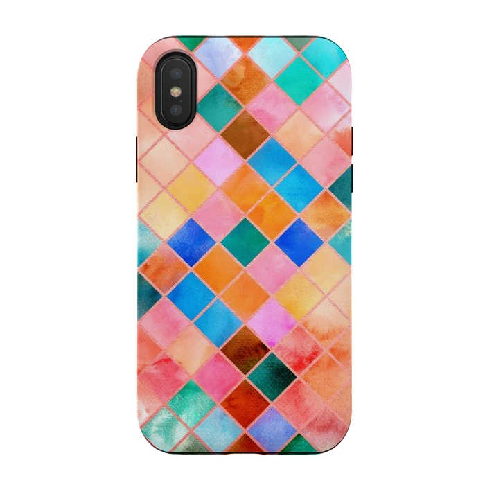 iPhone Xs / X StrongFit Stylish Watercolor Pattern by Art Design Works
