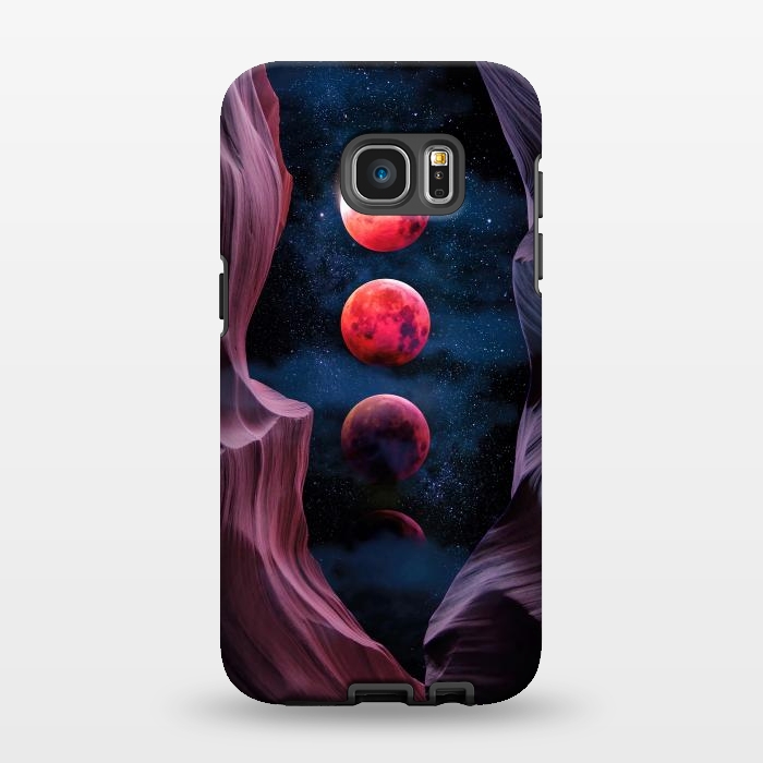 Galaxy S7 EDGE StrongFit Grand Canyon with Space & Bloody Moon - Collage V by Art Design Works