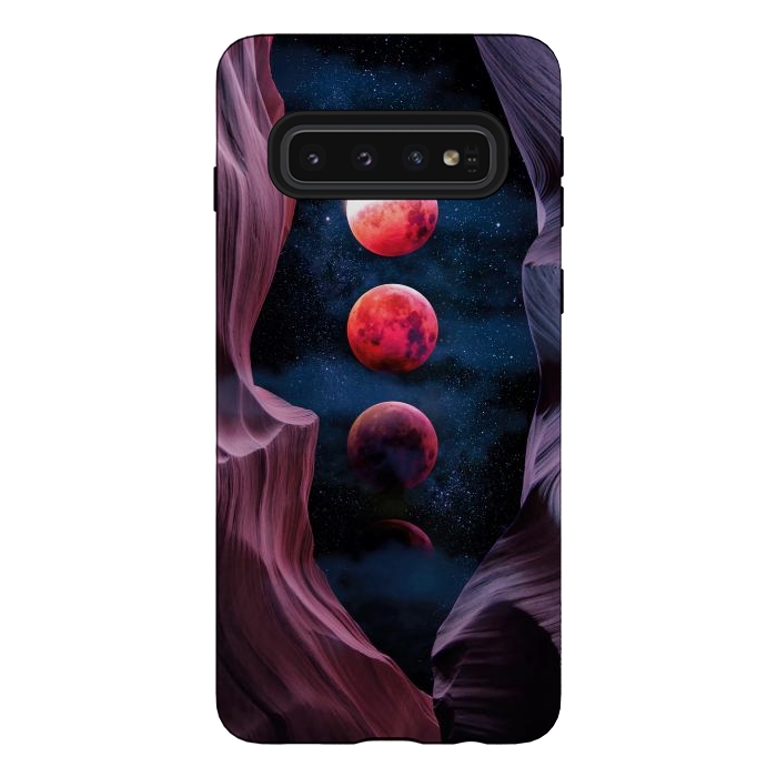 Galaxy S10 StrongFit Grand Canyon with Space & Bloody Moon - Collage V by Art Design Works