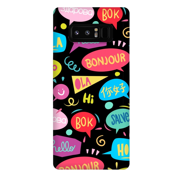 Galaxy Note 8 StrongFit hello aloha bonjour by MALLIKA