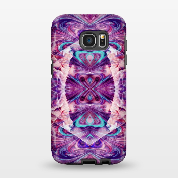 Galaxy S7 EDGE StrongFit Psychedelic precious gemstone marble by Oana 