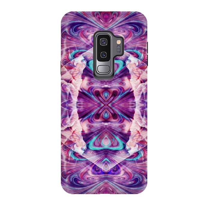 Galaxy S9 plus StrongFit Psychedelic precious gemstone marble by Oana 