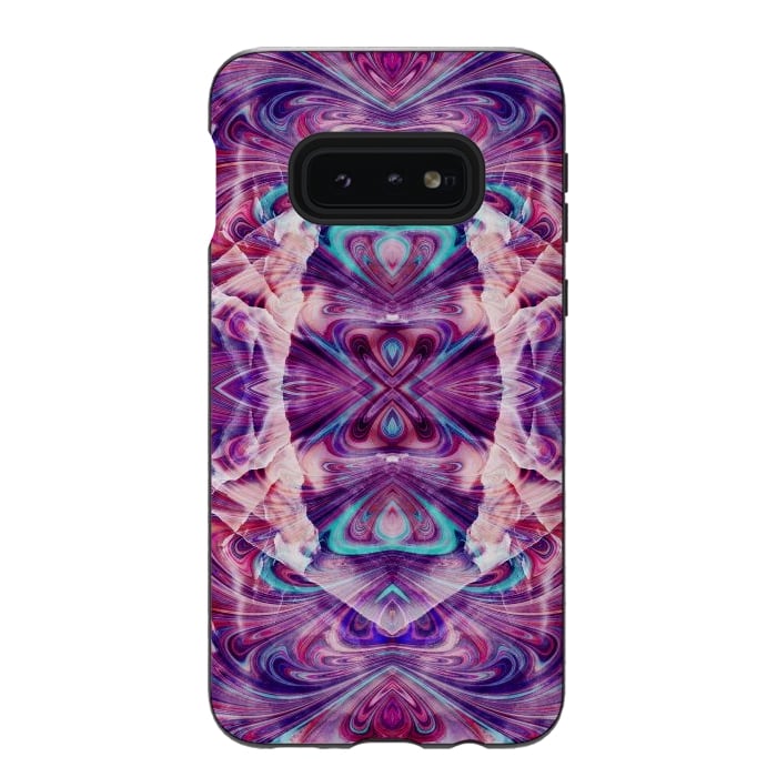 Galaxy S10e StrongFit Psychedelic precious gemstone marble by Oana 