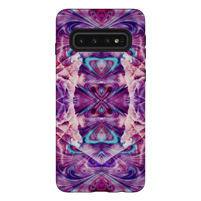 Galaxy S10 StrongFit Psychedelic precious gemstone marble by Oana 