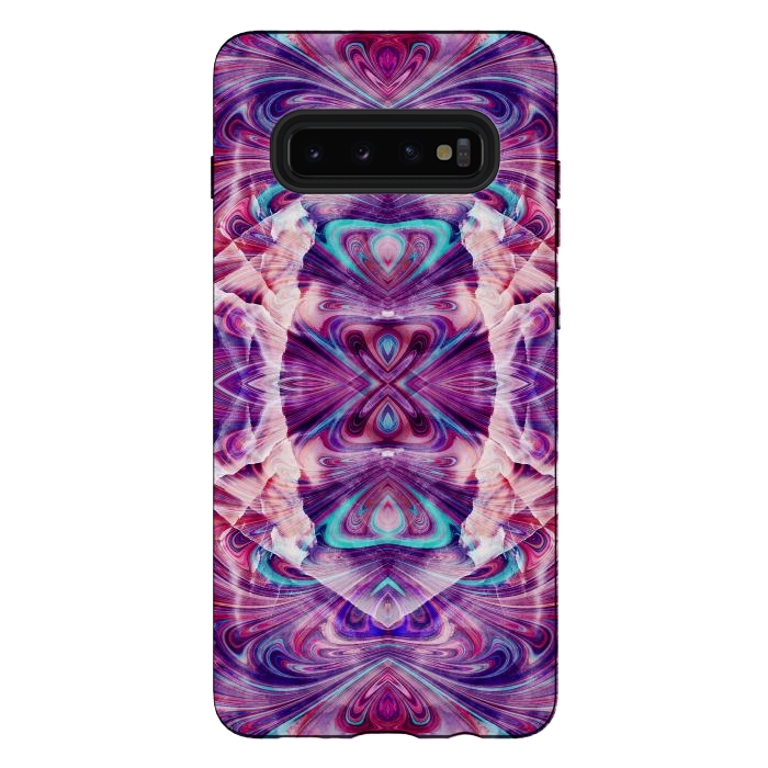 Galaxy S10 plus StrongFit Psychedelic precious gemstone marble by Oana 