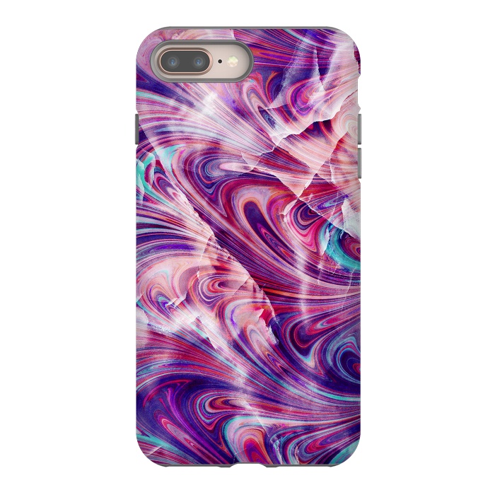 iPhone 7 plus StrongFit Purple precious gemstone marble art by Oana 