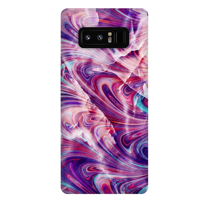 Galaxy Note 8 StrongFit Purple precious gemstone marble art by Oana 
