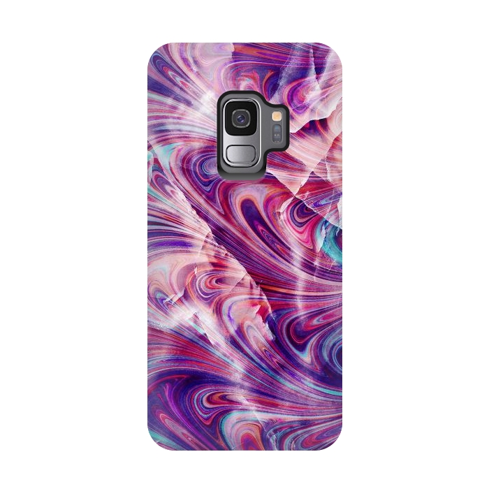 Galaxy S9 StrongFit Purple precious gemstone marble art by Oana 