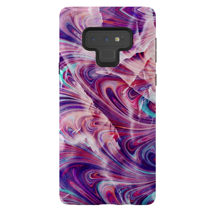 Galaxy Note 9 StrongFit Purple precious gemstone marble art by Oana 