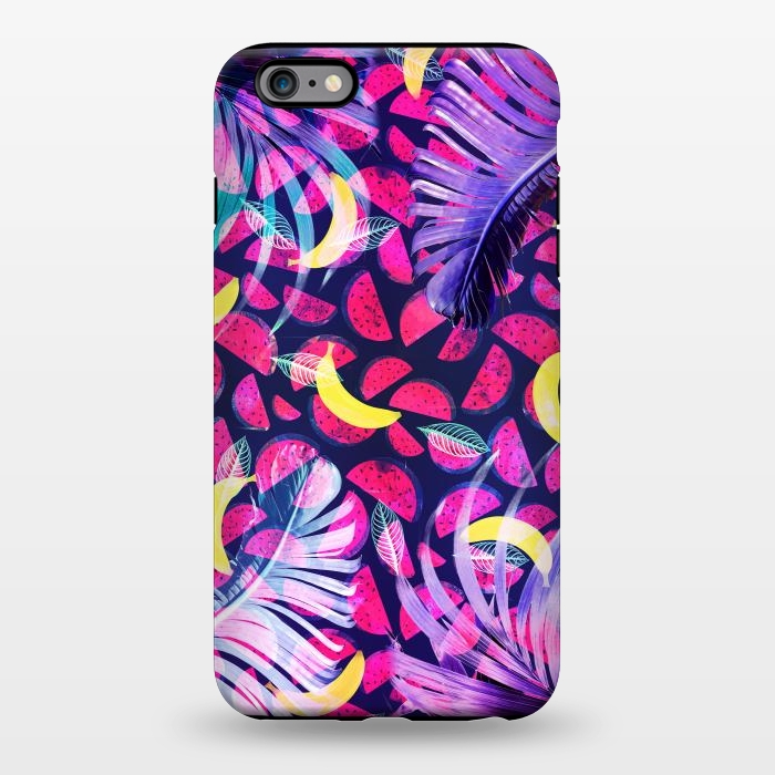 iPhone 6/6s plus StrongFit Colorful tropical banana leaves and pineapples by Oana 
