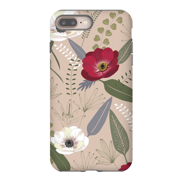 iPhone 7 plus StrongFit Anemones Pattern by Anis Illustration
