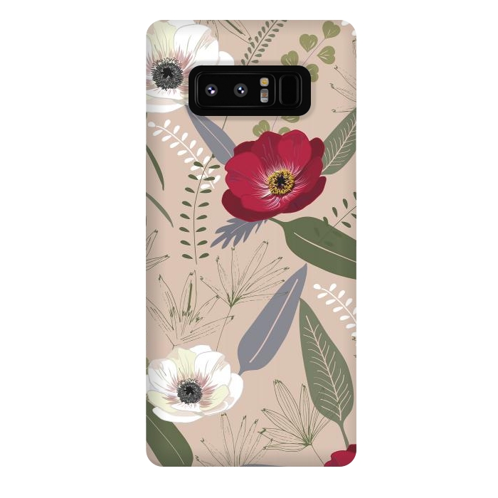 Galaxy Note 8 StrongFit Anemones Pattern by Anis Illustration