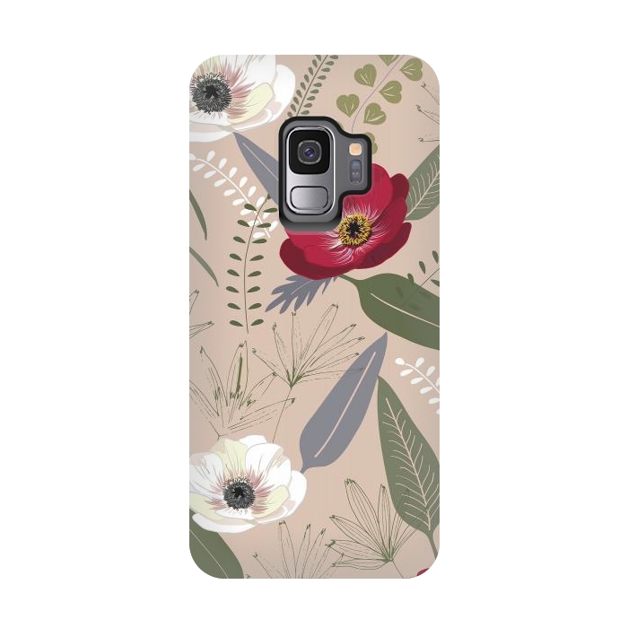 Galaxy S9 StrongFit Anemones Pattern by Anis Illustration