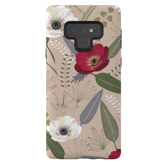 Galaxy Note 9 StrongFit Anemones Pattern by Anis Illustration